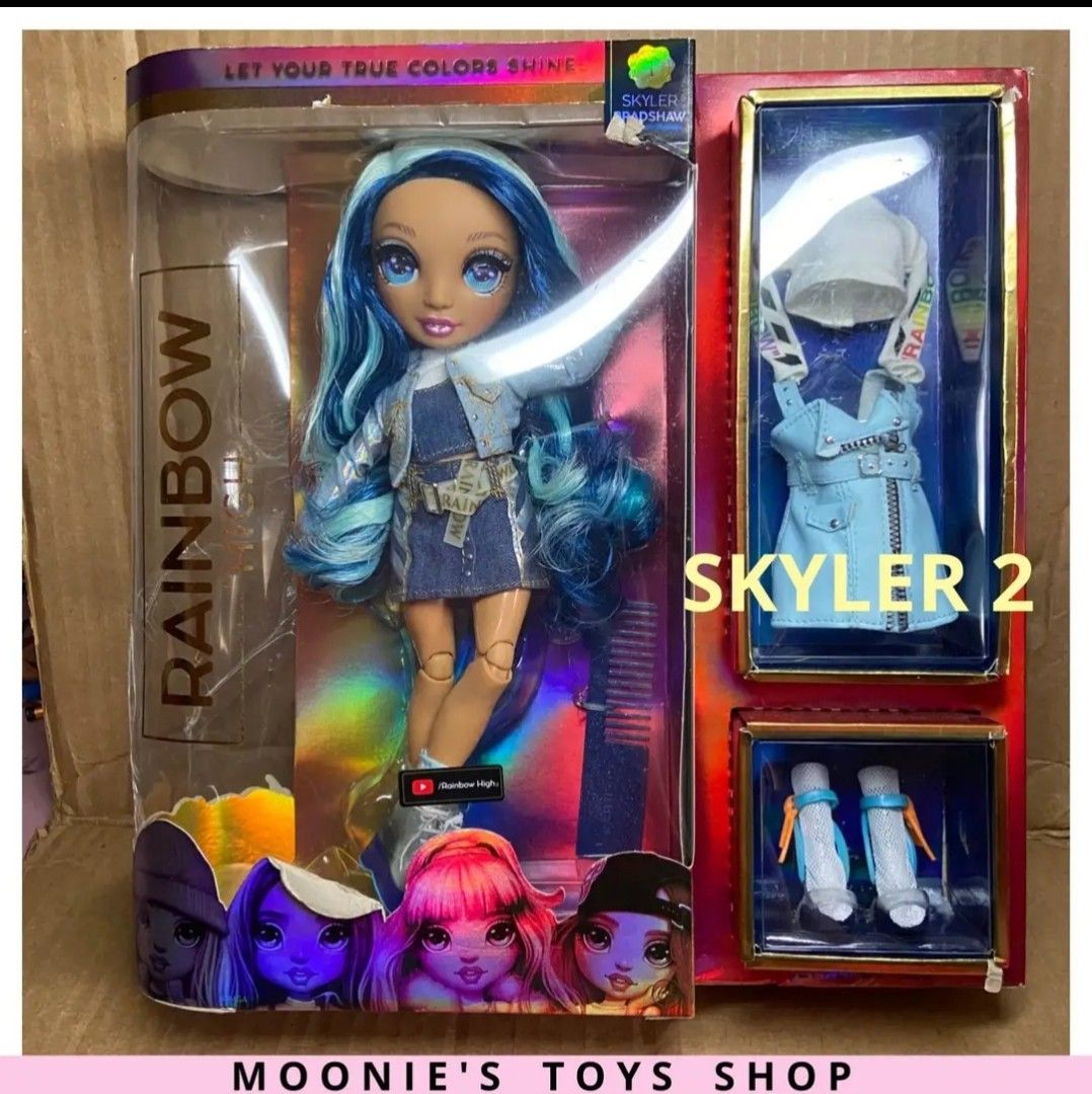 Skyler bradshaw rainbow high doll (Category: Kids Toys) located in Manila. Submitted by andy.andy23 (Listing ID 1445456258, Image 3). Description: We are top toys n books seller in s h o p e e Payment first via gcash or bpi or payment upon rider pickup Buyer books n pays lalamove or grab fee Last 2 ITEMs AVAILABLE! As is Skyler 1 dented packaging Skyler 2 cracked packaging on side - packaging not mint - complete accessories , new , NRFB *Location