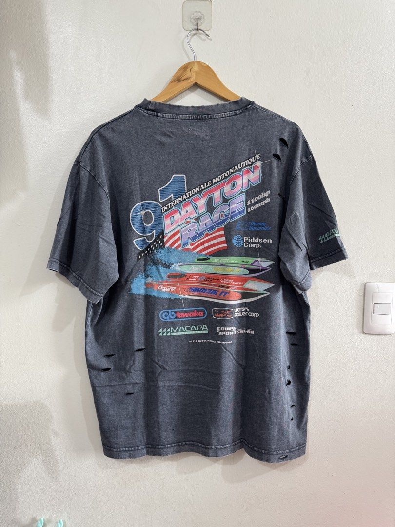 STWD PULL AND BEAR RIPPED SHIRT (Category: Tshirts & Polo Shirts ) located in Pasig City. Submitted by _king.declutter (Listing ID 1445584642, Image 3). Description: STWD PULL AND BEAR ACID WASHED RIPPED SHIRT CHARCOAL BLACK SMALL SIZE BUT FIT TO LARGE BRAND NEW CONDITION 999 ONLY 1500 ORIGINAL PRICE.