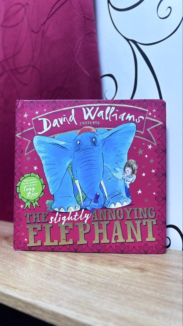 The Slightly Annoying Elephant by David Walliams (Category: Children's Books) located in Manila. Submitted by cuddle.shop21 (Listing ID 1445589174, Image 1). Description: gold spine hard cover board book plus 1 free random book - 'The Slightly Annoying Elephant' by David Walliams - Illustrated by Tony Ross - From a number one bestselling children's author - Warm and witty story - Features great illustrations - Other books available preloved pleas