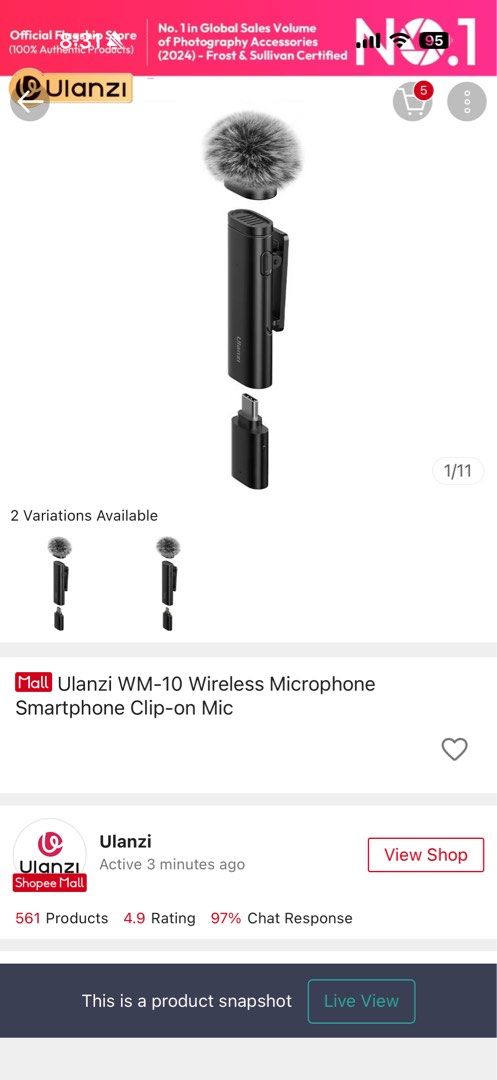 Ulanzi Microphone Lightning489936768771696643
