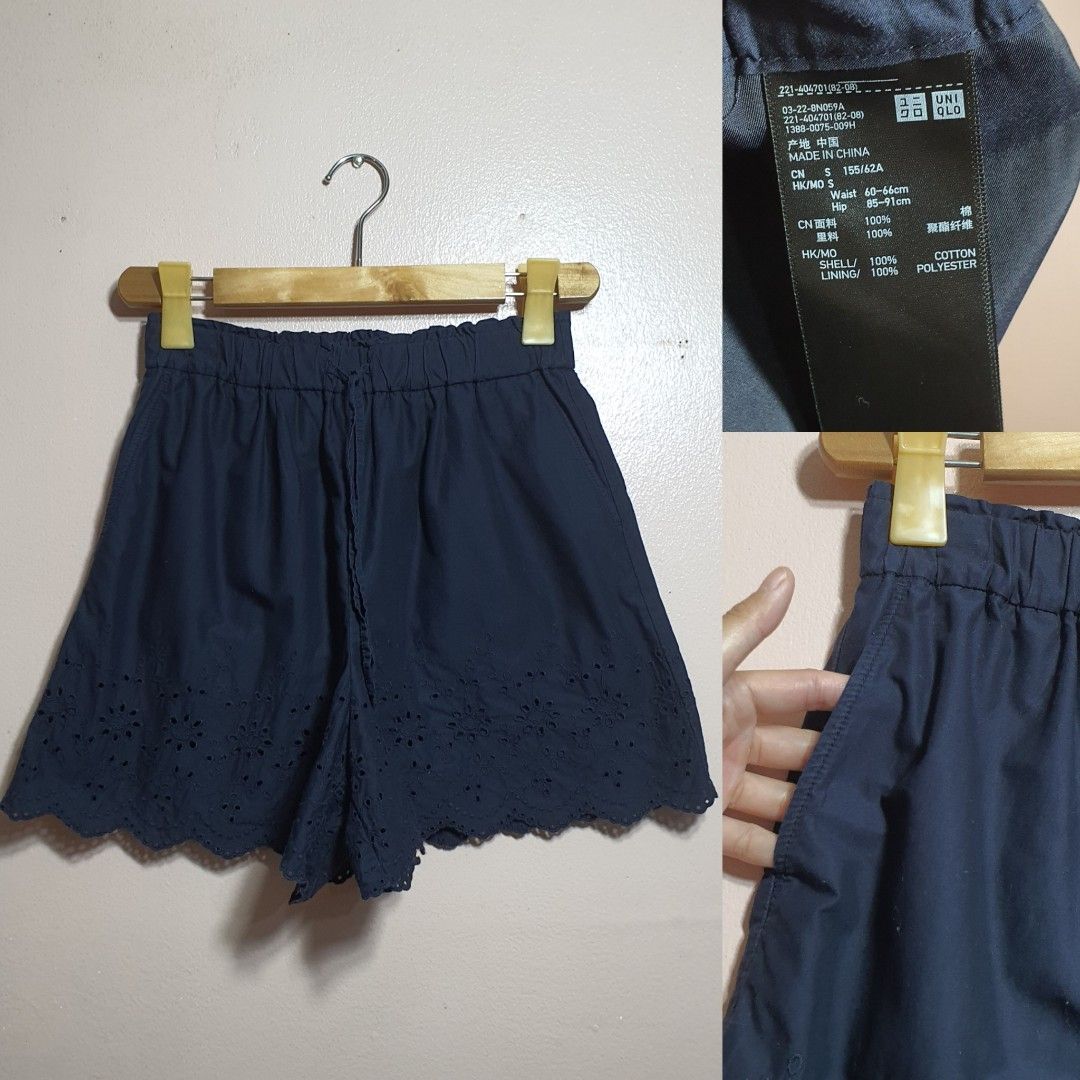 Uniqlo Navy Eyelet Shorts (Category: Shorts) located in Baguio. Submitted by dauntlessph (Listing ID 1445475510, Image 1). Description: 📌LAST PRICE POSTED. Pls don't inquire about the item if you cannot afford the posted price. 📌The measurements (via tapemesure in inches) posted are the only measurements available. 📌ALL PHOTOS POSTED. NO OTHER PHOTOS AVAILABLE. 📌All items are thrifted from HK BOXES. So please manage your expectation. Rest ass