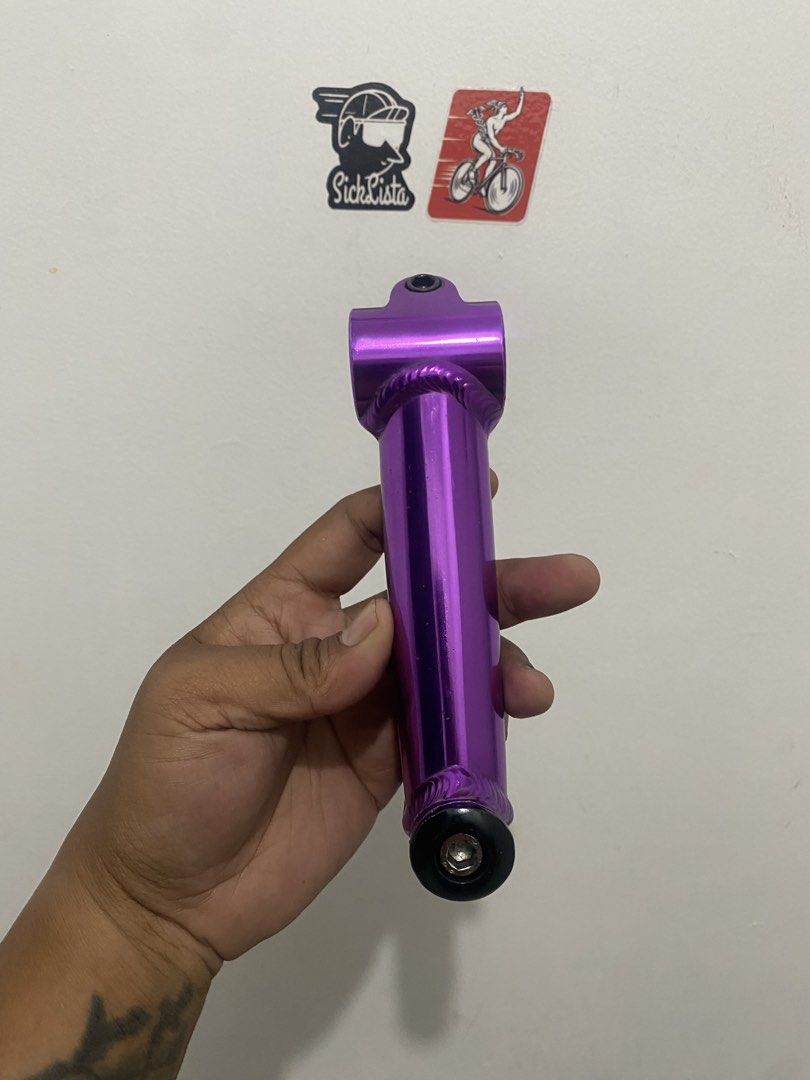 Uno purple stem (Category: Bicycles) located in Taguig. Submitted by gerard02700 (Listing ID 1445560433, Image 3). Description: For sale Uno stem oversize 25.4 insertion 750 pesos.