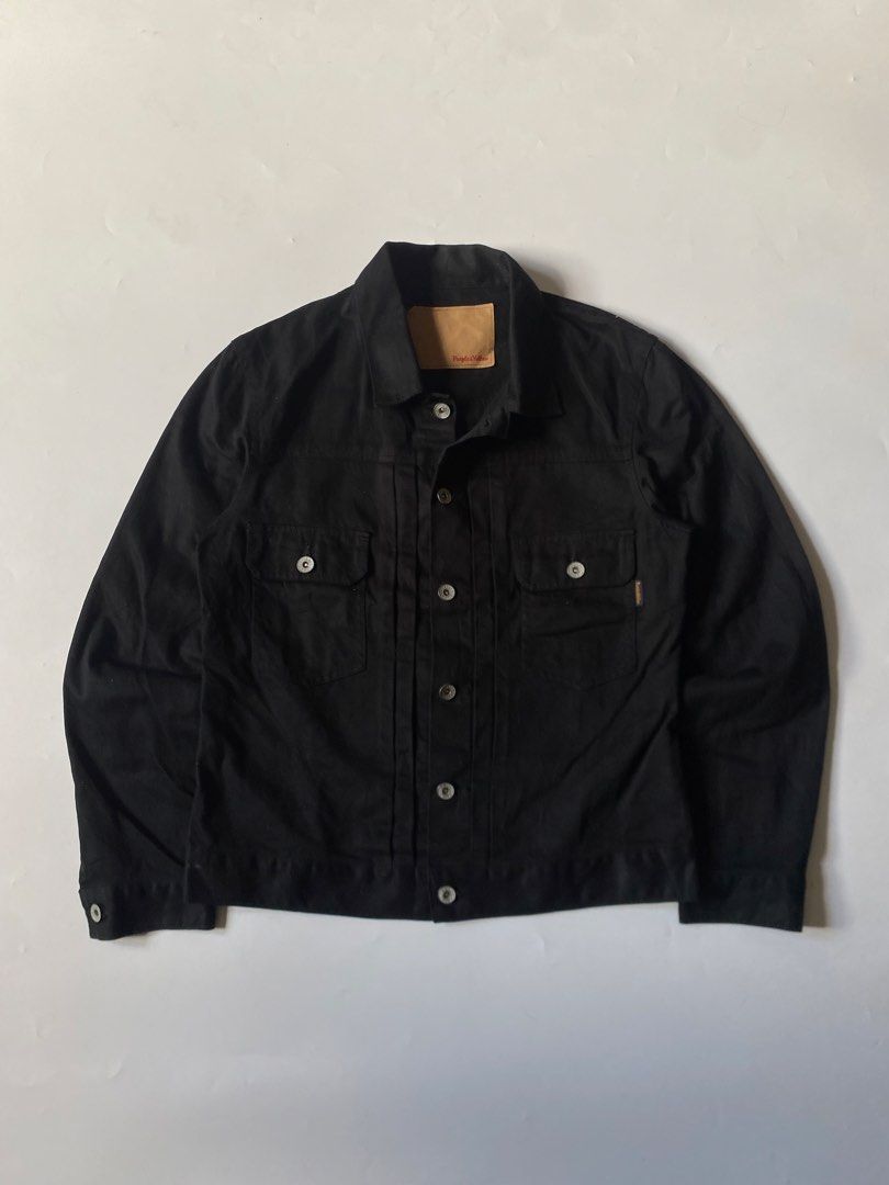 Vintage Purple & Yellow Type-II Denim Jacket (Category: Coats, Jackets and Outerwear) located in Baguio. Submitted by archival.store (Listing ID 1445444670, Image 1). Description: Size tagged: Issue:none Width: 20 Length:25 Shoulder:16.5 Sleeve: 24 Mine:990.