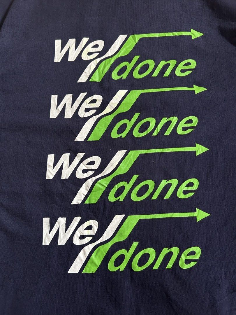 Welldone heavy shirt (Category: Activewear) located in Batangas. Submitted by robertlopezigaya (Listing ID 1445433801, Image 2). Description: Welldone heavy shirt Size M to L Super minimal discoloration only sa neck Still in excellent condition.