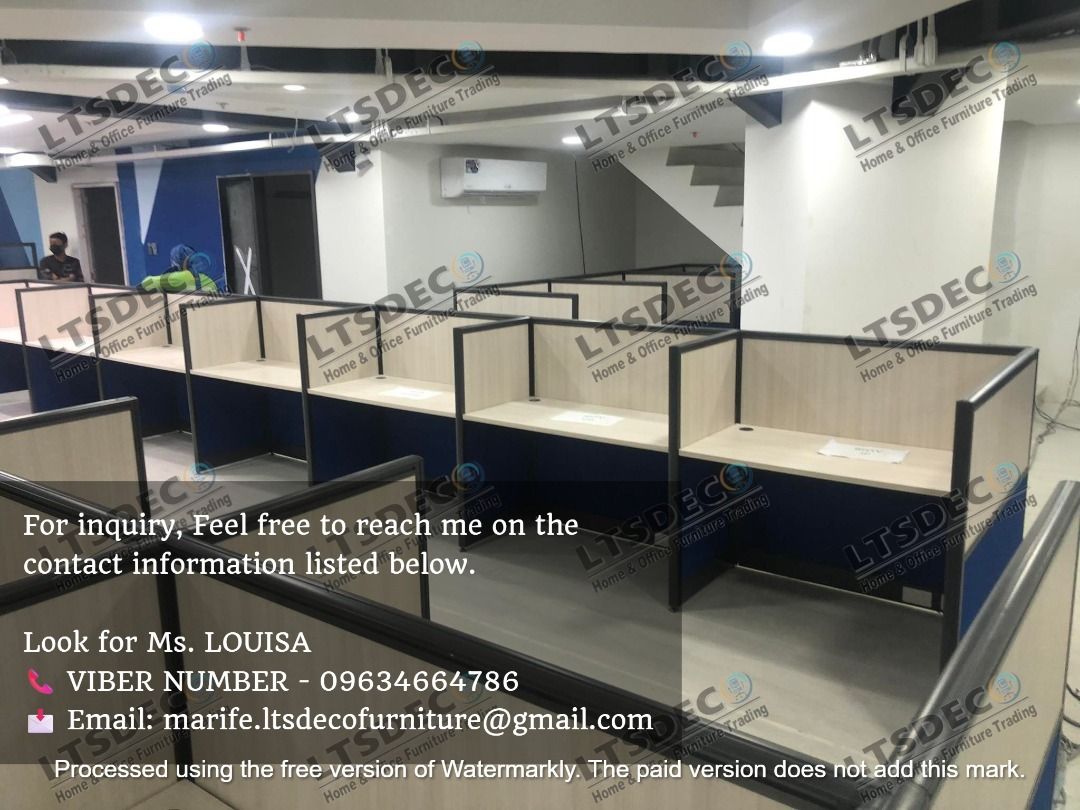 workstation table cubicles office partition furnitures bpo system (Category: Office Furniture & Fixtures) located in Quezon City. Submitted by janis666 (Listing ID 1445430816, Image 1). Description: 👉Are you looking for WORKSTATION, MODULAR CUBICLES OFFICE PARTITION, and OFFICE FURNITURE SUPPLIER? LTSDECO Furniture, is direct supplier, manufacturer, and trusted provider of high quality, affordable and durable modular office divider partition, ho