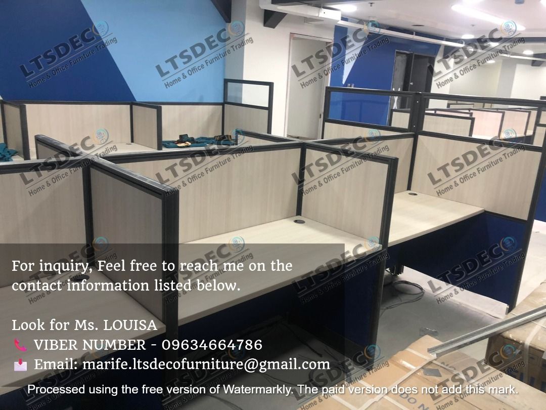workstation table cubicles office partition furnitures bpo system (Category: Office Furniture & Fixtures) located in Quezon City. Submitted by janis666 (Listing ID 1445430816, Image 2). Description: 👉Are you looking for WORKSTATION, MODULAR CUBICLES OFFICE PARTITION, and OFFICE FURNITURE SUPPLIER? LTSDECO Furniture, is direct supplier, manufacturer, and trusted provider of high quality, affordable and durable modular office divider partition, ho