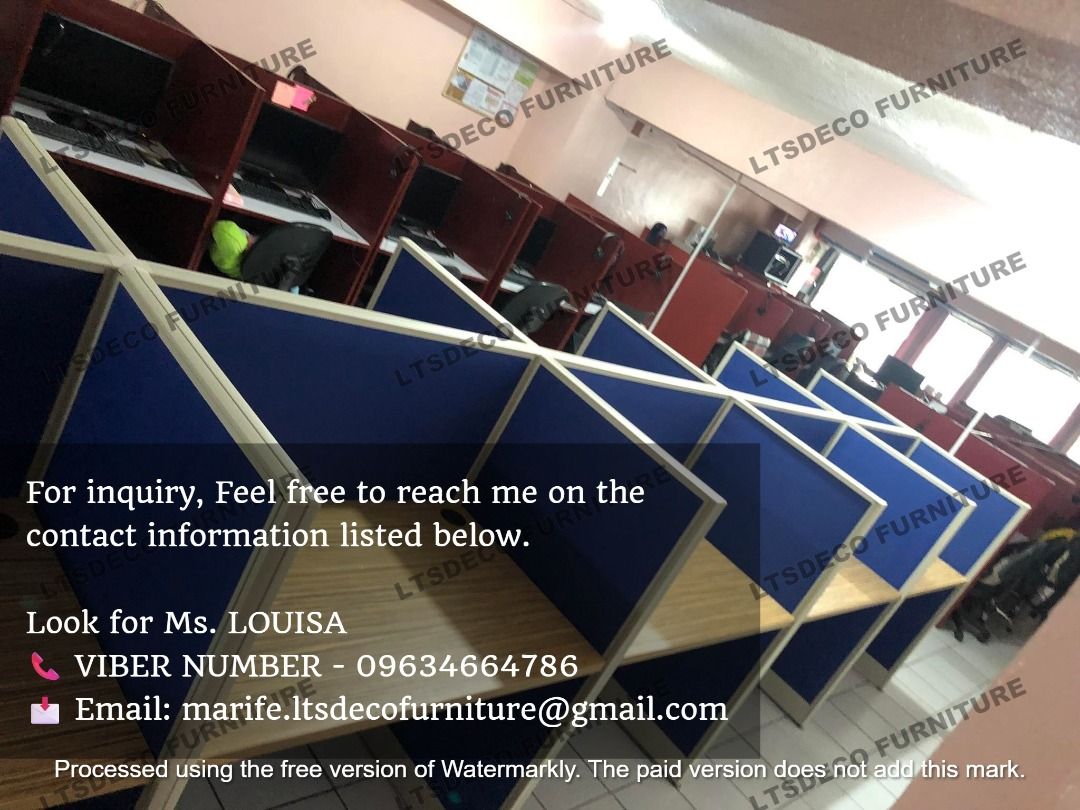 workstation table desk office partition furnitures (Category: Office Furniture & Fixtures) located in Quezon City. Submitted by janis666 (Listing ID 1445433657, Image 1). Description: 👉Are you looking for WORKSTATION, MODULAR CUBICLES OFFICE PARTITION, and OFFICE FURNITURE SUPPLIER? LTSDECO Furniture, is direct supplier, manufacturer, and trusted provider of high quality, affordable and durable modular office divider partition, home and office f