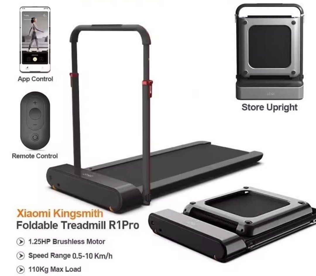 Xiaomi Kingsmith R1 Pro Walkingpad Treadmill (Category: Cardio & Fitness Machines) located in Quezon City. Submitted by SomeThingsMustGo.ph (Listing ID 1445581800, Image 2). Description: Brand New Xiaomi Kingsmith R1 Pro Walkingpad Treadmill Motor Power 1.25hp Speed Range 0.5~10km/h Maximum Load 110kg Market price Php22,000 Selling price: ₱18,000 📍Novaliches, Qc.