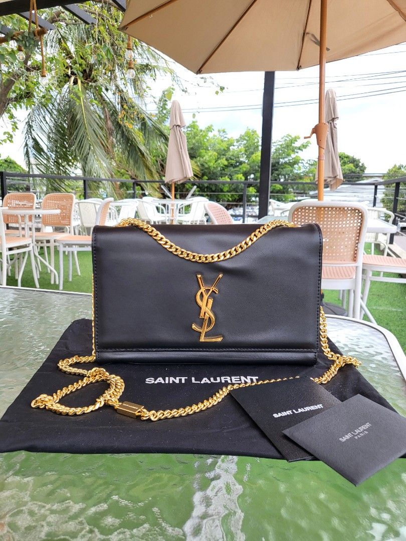 YSL KATE SLING FROM JAPAN (Category: Luxury Bags & Wallets) located in Manila. Submitted by mrszregeng (Listing ID 1445525543, Image 1). Description: 🇯🇵 JAPAN PRELOVED 💯 ORIGINAL GENUINE LEATHER 💯 PLATED GOLD CHAIN WITH DUSTBAG WITH CARECARD WITH CODE.
