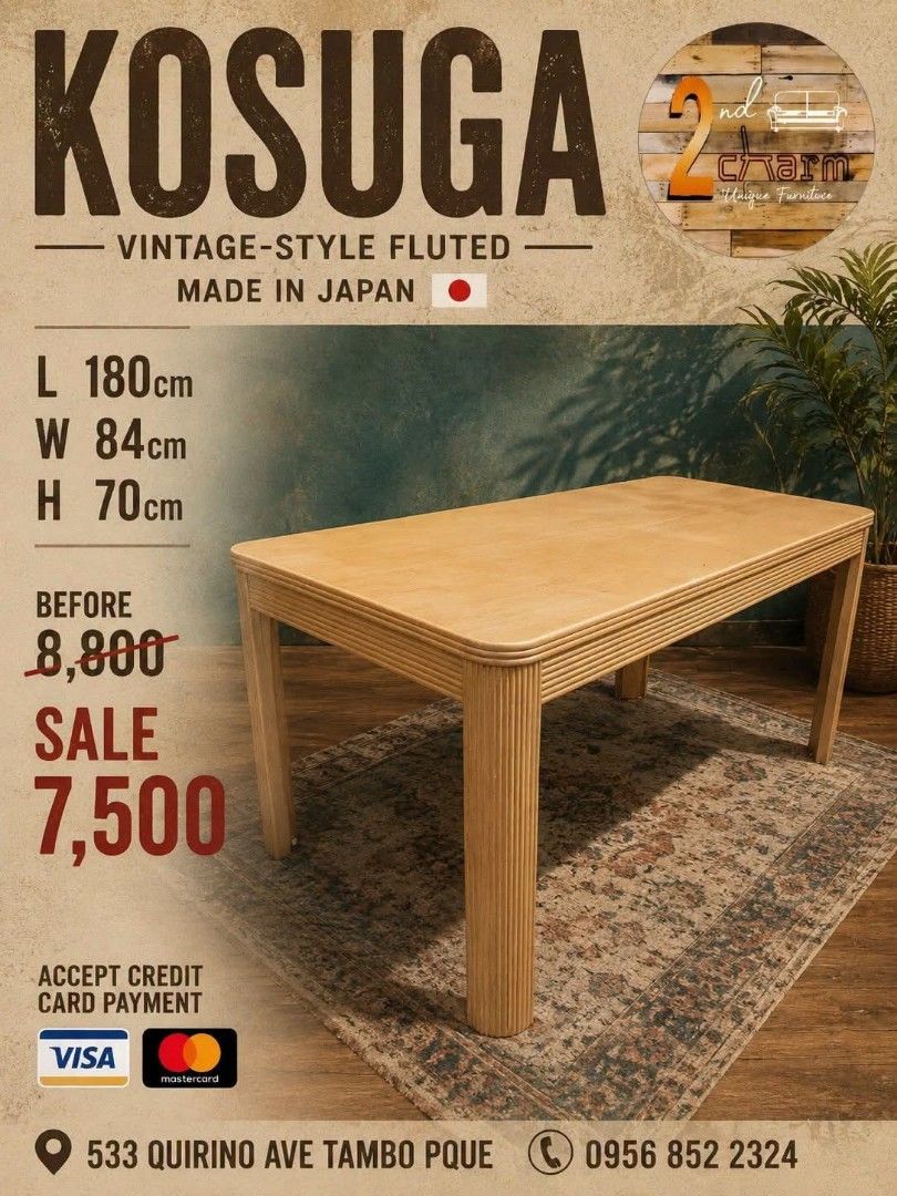 2nd hand Windsor 4 seater dining set: KOSUGA Table + bench + 2chair 4pcs solid wood set (Category: Chairs) located in Paranaque City. Submitted by feybelhaft (Listing ID 1445669637, Image 3). Description: 💳 𝐌𝐨𝐝𝐞 𝐨𝐟 𝐏𝐚𝐲𝐦𝐞𝐧𝐭 ✅ QR Ph Credit Card ✅️ GCash ✅ BDO Bank Transfer ✅ BPI Bank Transfer 📍 𝙋𝙖𝙮𝙢𝙚𝙣𝙩 𝙞𝙨 𝙢𝙖𝙙𝙚 𝙪𝙥𝙤𝙣 𝙥𝙞𝙘𝙠-𝙪𝙥 𝙛𝙧𝙤𝙢 𝙪𝙨..