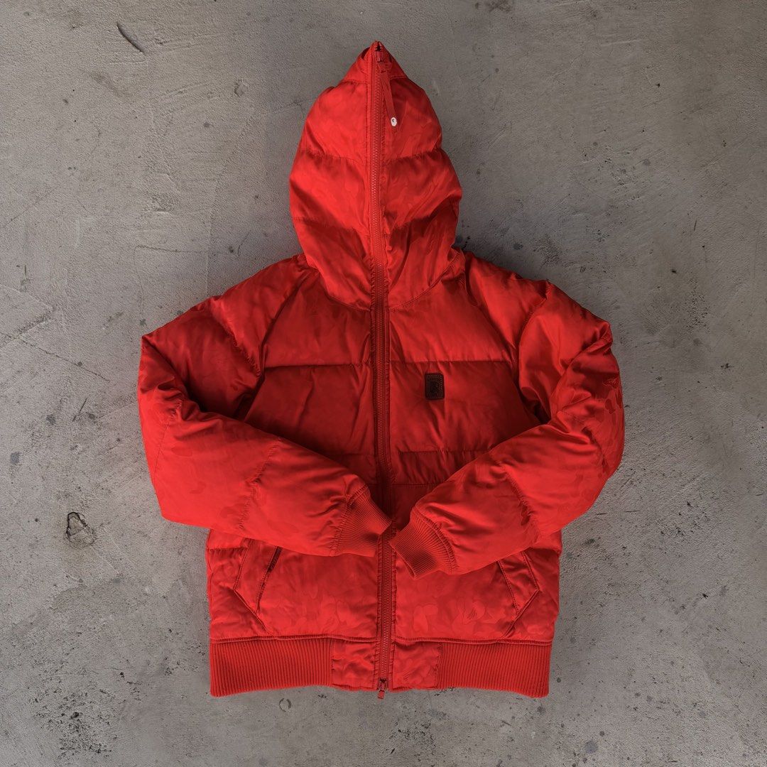 A Bathing Ape JACQUARD ABC CAMO DOWN JACKET (Category: Community) located in Cavite. Submitted by shiro_____. (Listing ID 1445642863, Image 1). Description: For sale🔥 A Bathing Ape JACQUARD ABC CAMO DOWN JACKET Size medium Length 26 Width 21 Excellent condition Price 8500 Pm🗝️.