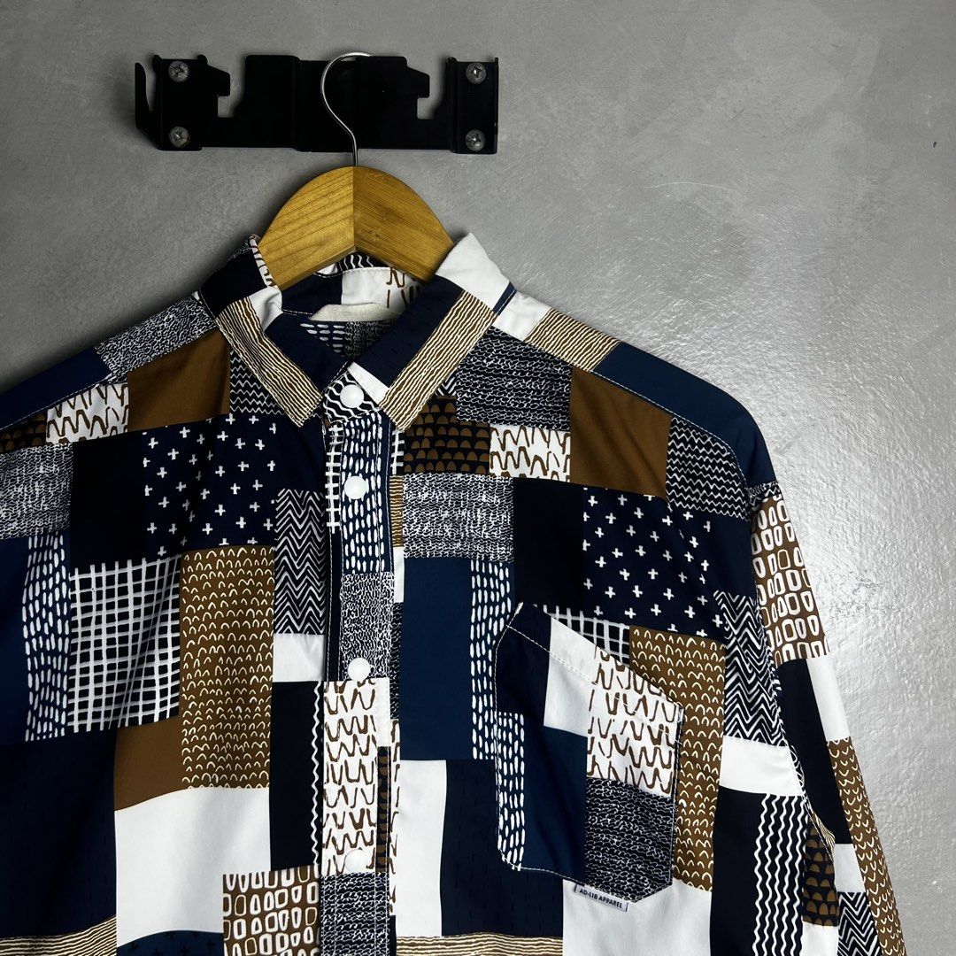 Ad-Lib - Patchwork Jacket (Category: Coats, Jackets and Outerwear) located in Quezon City. Submitted by cityboycrates_ph (Listing ID 1445738436, Image 3). Description: Size: S 28" length 23" width Material: Polyster Made In: Japan Condition: Excellent Color rate: 9.5/10 Issue: None Exact metrics shared upon inquiry. Take a quick moment to double-check the size & condition. Once an order is placed and confirmed, we may not be able to make changes 