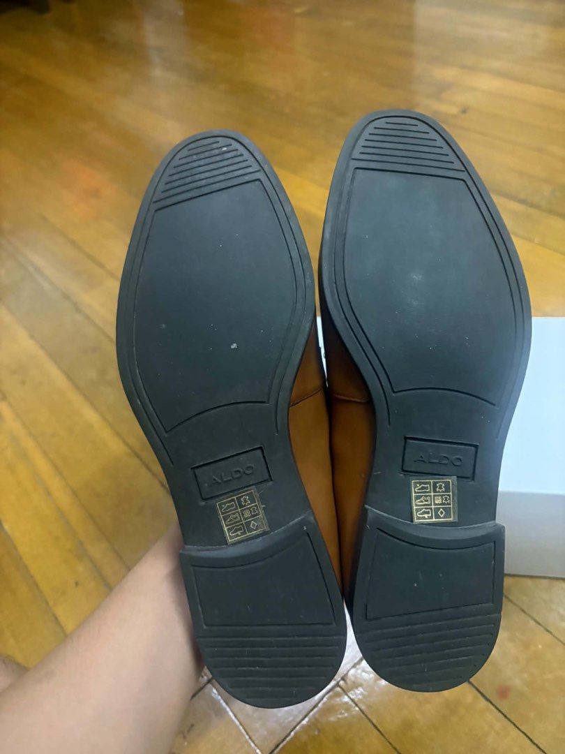 Aldo Brown Leather Shoes (Category: Casual Shoes) located in Quezon City. Submitted by cherseaxminch (Listing ID 1445621536, Image 3). Description: - used once on my wedding - need to dispose, di na po magagamit.
