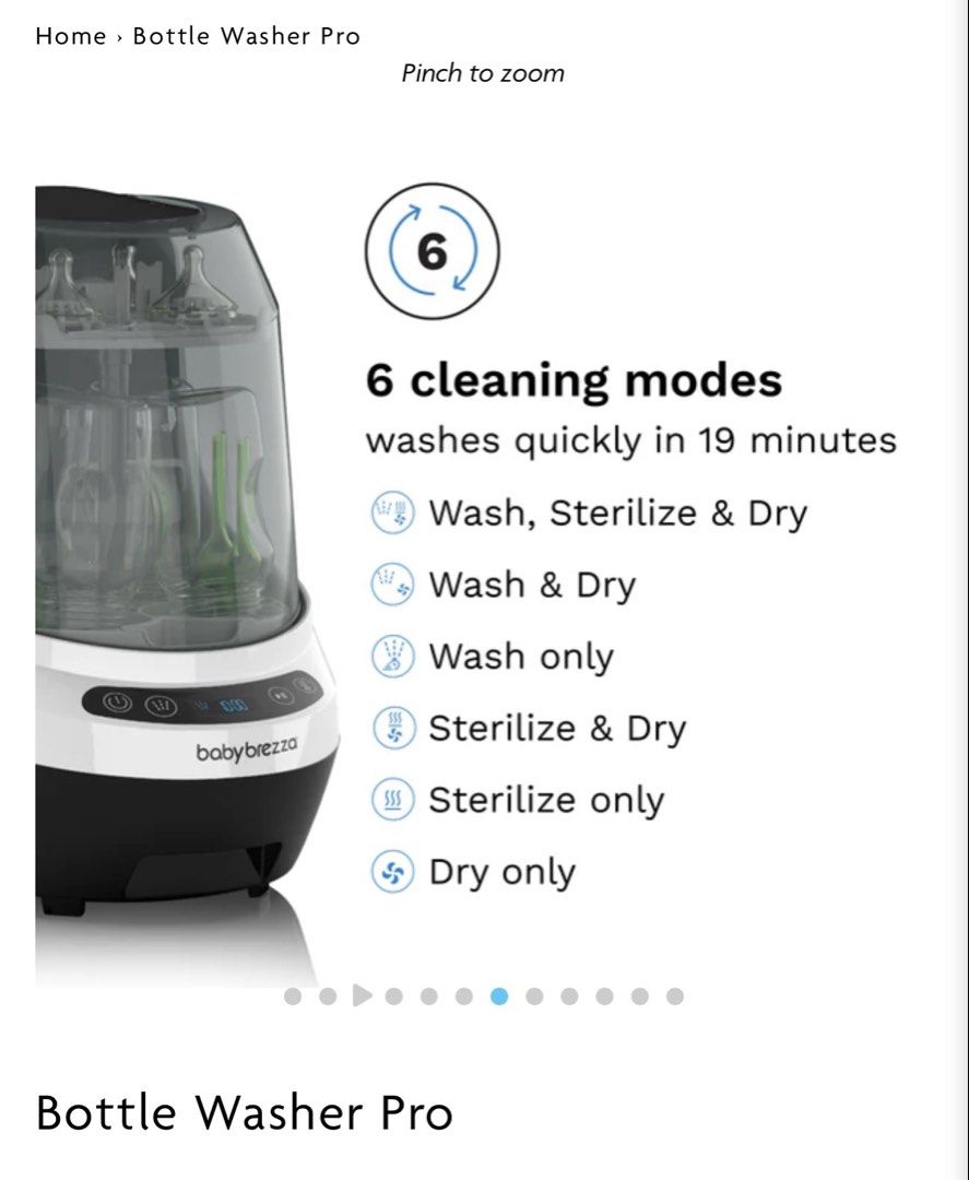 Baby Brezza Bottle Washer Pro BRAND NEW (Category: Breastfeeding & Bottle Feeding) located in Manila. Submitted by ___nluxuries (Listing ID 1445647869, Image 2). Description: Unused item Brand new (opened for testing unit upon purchased) Bought at Baby company SM Megamall Orig price ₱18,999.