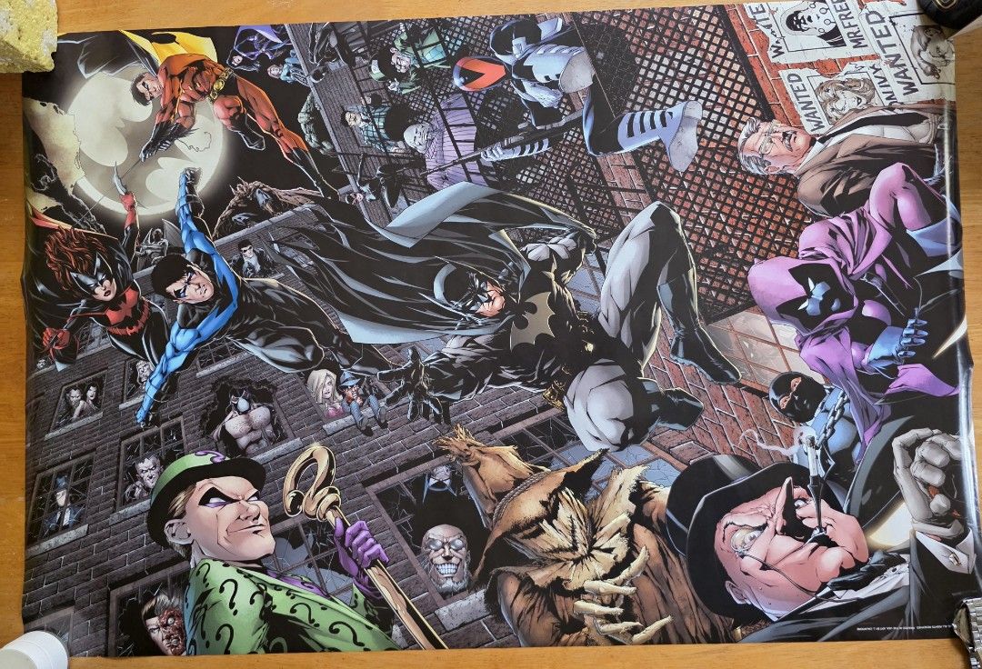 Batman and Villains Comic Art Poster (Category: Comics & Manga) located in Antipolo. Submitted by saslbs (Listing ID 1445726173, Image 1). Description: 🖤Rare 2008 DC's Gotham L36 inches x W24 inches Imported poster as good as brand new. Just unwrapped it to show the measurements. Php 3k Payment thru g-cash. Delivery thru Lbc or lalamove care of buyer. .
