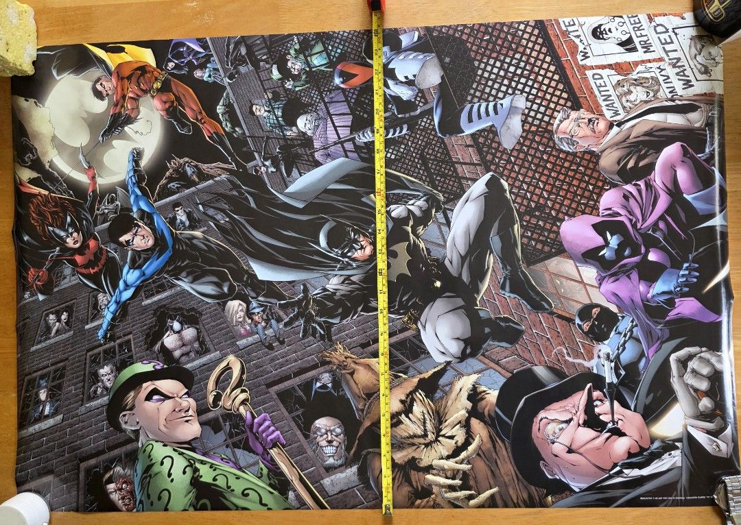 Batman and Villains Comic Art Poster (Category: Comics & Manga) located in Antipolo. Submitted by saslbs (Listing ID 1445726173, Image 3). Description: 🖤Rare 2008 DC's Gotham L36 inches x W24 inches Imported poster as good as brand new. Just unwrapped it to show the measurements. Php 3k Payment thru g-cash. Delivery thru Lbc or lalamove care of buyer. .