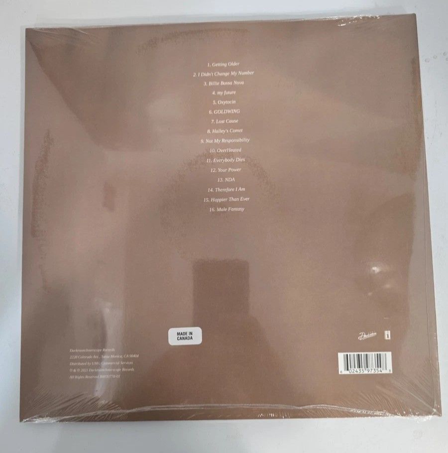 BILLIE EILISH Happier Than Ever Vinyl (Black, 2LP) (Category: Vinyls) located in Manila. Submitted by jhenaloymerchandise (Listing ID 1445610961, Image 3). Description: BILLIE EILISH Happier Than Ever Vinyl (Black, 2LP) = ₱5,500 made in Canada.