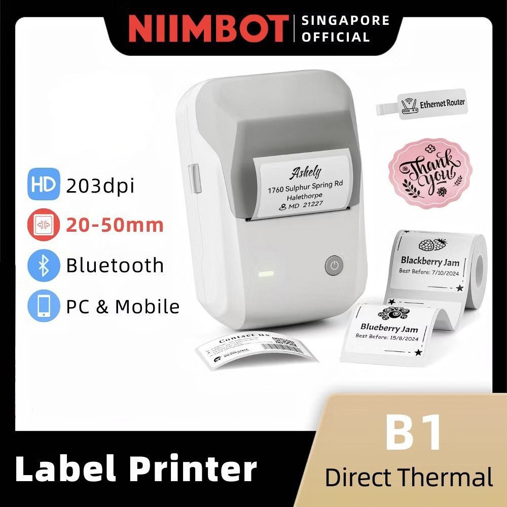 BNIB NIIMBOT Label Printer B1 Wireless Bluetooth Thermal Printer491214343190630400
