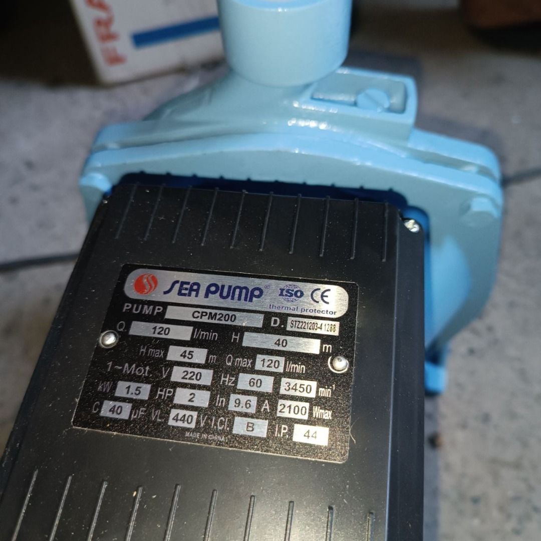 Brand: Sea Pump (Category: Everything Else Others) located in Manila. Submitted by 09171479278_elsie. (Listing ID 1445647626, Image 3). Description: Brand: Sea Pump Specs: 2.0HP | CPM-200.
