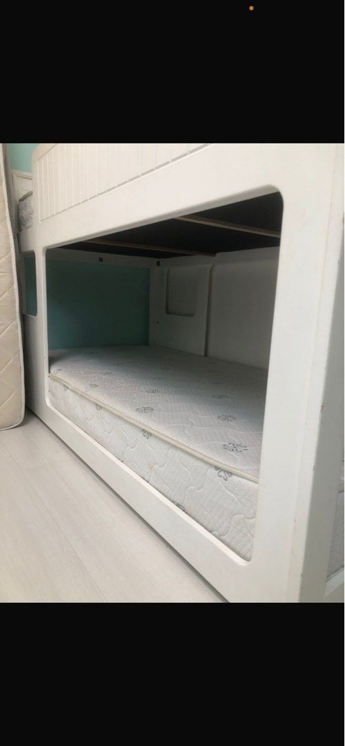 Bunk bed (Category: Bed Frames & Mattresses) located in Singapore. Submitted by lachelle.0627 (Listing ID 1445708305, Image 2). Description: Only bedframe. Plz pm if need mattress. .