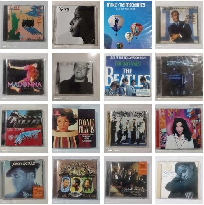 CD Foreign #14 (Assorted) (Category: CDs & DVDs) located in Imus. Submitted by big3collectibles (Listing ID 1445673687, Image 1). Description: CD Foreign #14 (Assorted) P200 to P600 VG+/EX/MINT (Sealed) media condition Imported Pressing We Provide google photos link of some available CDs. See detail below for Pricing: 1. Hiroshima – East - P250 2. Desree - Feel So High - P250 3. Bjork – Post - P250 4. Beatles - Live At Hollywood Bowl - P600 (seal