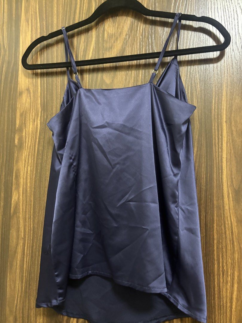 Clothes for Breakfast Satin Cowl Neck Top (Navy) (Category: Sleeveless) located in Paranaque City. Submitted by vivivacious (Listing ID 1445756592, Image 2). Description: .