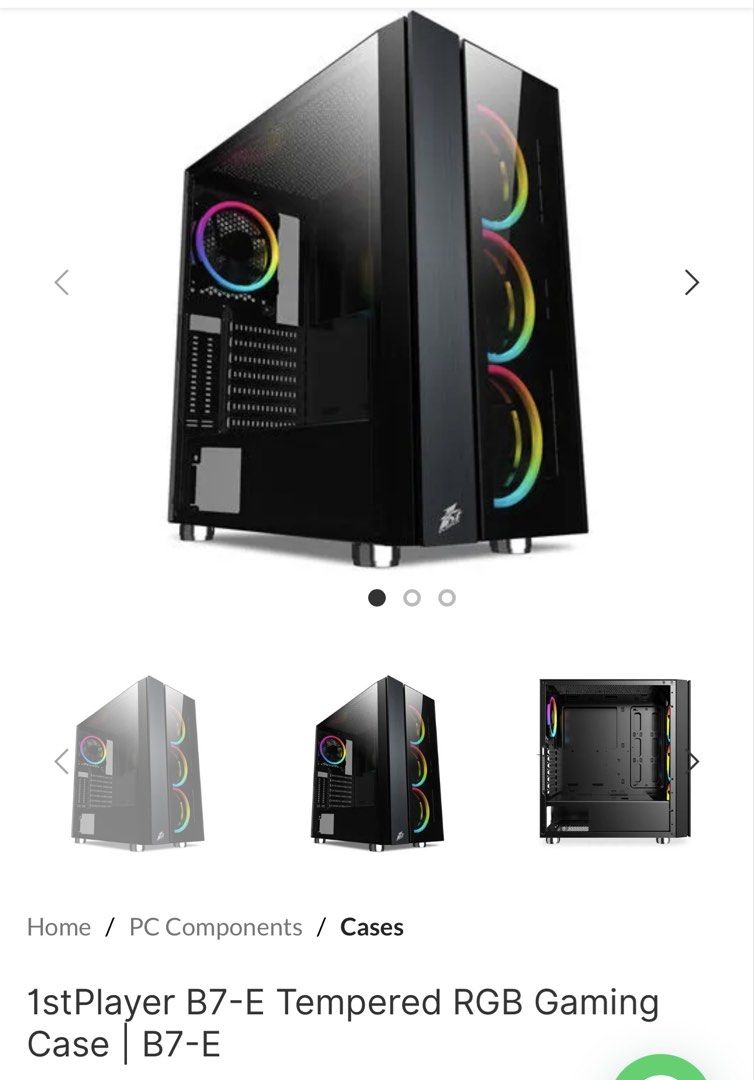 Cooler Master ML240L V2 ARGB CPU Cooler & 1stPlayer B7-E Case (Category: Computer Parts) located in San Fernando. Submitted by cyfeliciano_ (Listing ID 1445792551, Image 2). Description: Selling my old pc case - 1st Player brand and cooler master master liquid Price: ₱2200 (NEGOTIABLE) Rfs: nag upgrade ng pc, hindi na magagamit Issue: Sa pc case may loose yung wiring niya pero mabilis lang daw ayusin. Loc: San fernando pampanga. Can do meetups: S