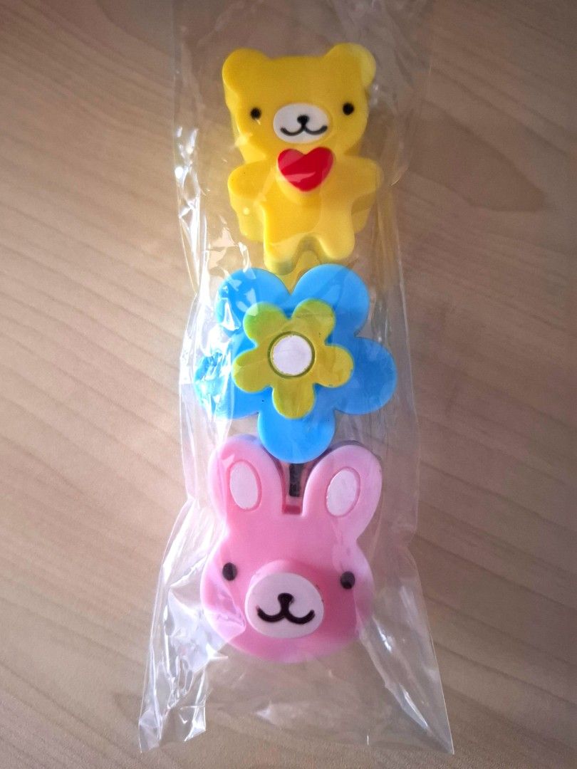 Cute Bear Flower Bunny Cookie Bread Cutters Set (Category: Bakeware) located in Quezon City. Submitted by an.marie (Listing ID 1445682374, Image 1). Description: Make fun shapes with this 3-piece cookie cutter set: yellow bear, blue flower, and pink bunny. Perfect for baking with kids, shaping sandwiches, or fruit. Easy to use and clean!.