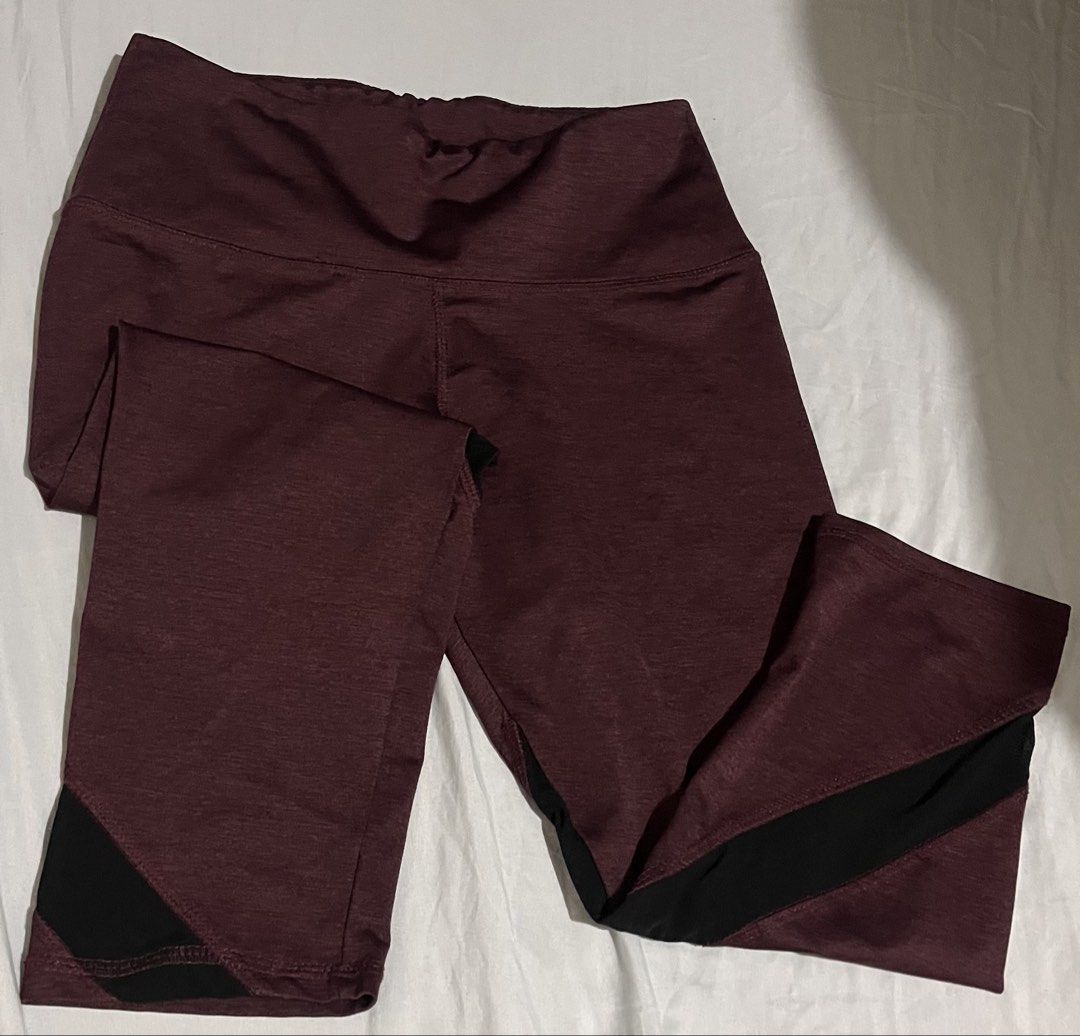 Dark Purple Mesh Panel Leggings Size 8 (Category: Activewear) located in Quezon City. Submitted by thiftwme (Listing ID 1445783883, Image 1). Description: - Overruns - Black mesh panel details - Size: 8, best fits M-L - Versatile for workouts and casual wear.