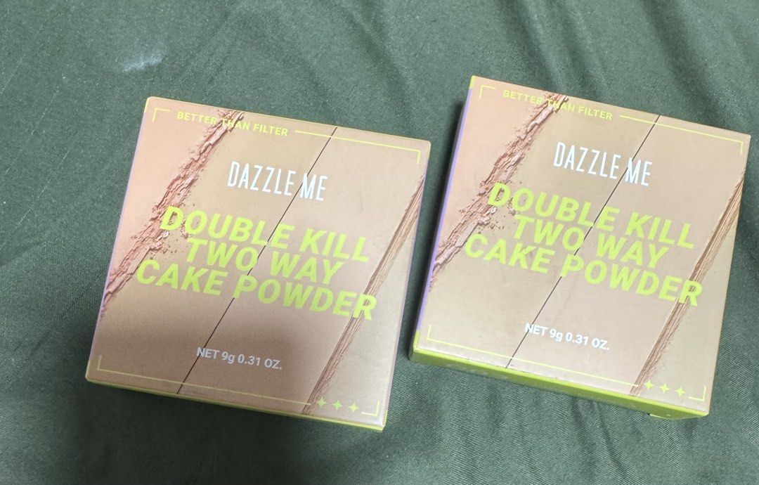 Dazzle Me Double Kill Two Way Powder (Category: Makeup) located in Quezon City. Submitted by kthvdmd (Listing ID 1445638402, Image 1). Description: Dazzle Me Double Kill two way cake powder Shades: W05 / C0E ED: 03.2027 .