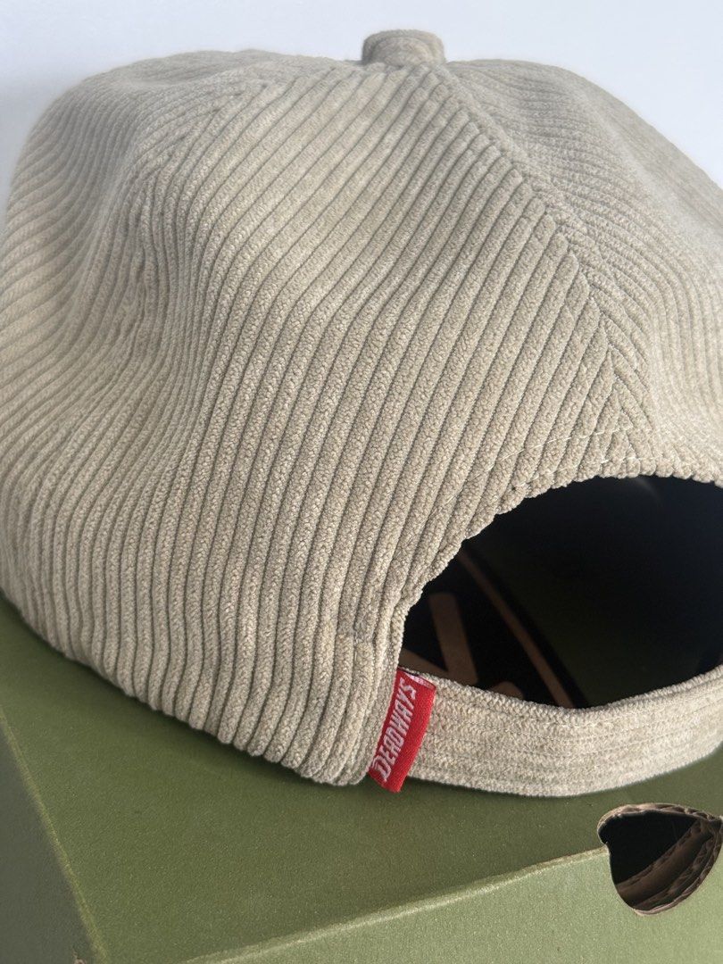 Deadways Corduroy Cap Beige Blue Logo (Category: Caps & Hats) located in Manila. Submitted by kieldoer (Listing ID 1445645206, Image 2). Description: Bought last May 2026 at online store around 1400+ Selling for 700 Got some dirts needs cleaning Lancaster Imus Cavite .
