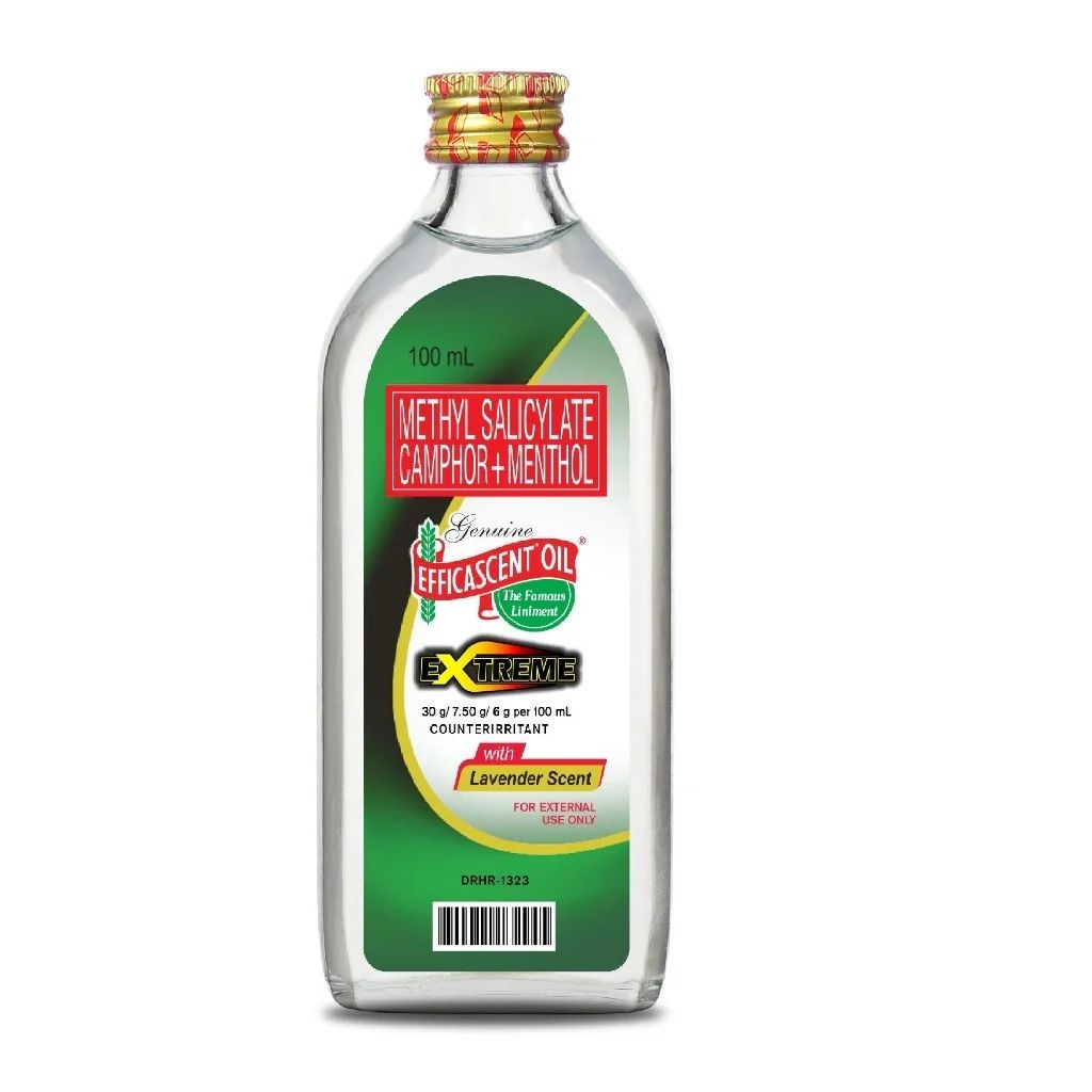 Efficascent Oil Extreme 100mL (3 bottles) (Category: Medical Supplies & Tools) located in Manila. Submitted by abot.ph.17846 (Listing ID 1445634856, Image 2). Description: EFFCASCENT OIL Extreme 100ml trusted home remedy of every Filipino household in every massage. Benefits: For fast and effective relief of: -rheumatism back pains -muscular pains -joint pains -stiff neck -headache -flatulence -insect bites -minor sprains and strains -cramps -itc