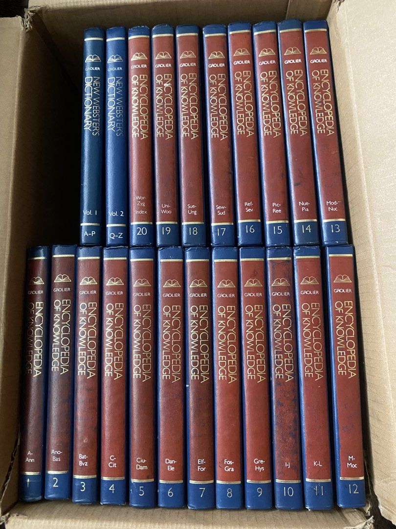 Grolier Encyclopedia of Knowledge Complete Set with Dictionaries (Category: Textbooks) located in Dagupan City. Submitted by tworkz0804 (Listing ID 1445678828, Image 2). Description: - Complete set of Grolier Encyclopedia of Knowledge (A-Z) SELLING AS SET ONLY FIRM PRICE NA PO .