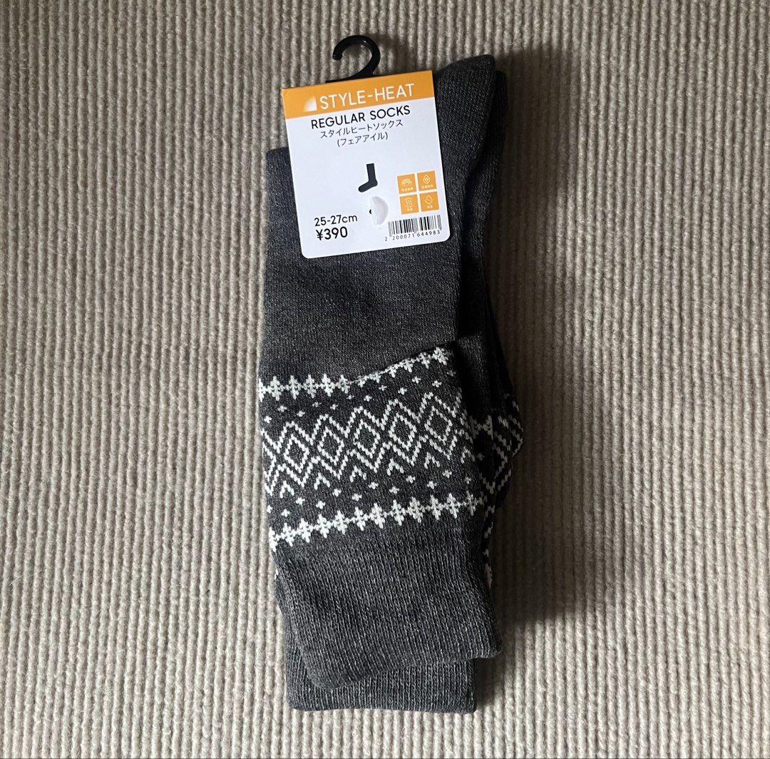 GU MEN Heattech/style heat Socks -Dark Gray (Category: Socks) located in Marikina City. Submitted by wearism (Listing ID 1445654101, Image 2). Description: 100% brand new and original GU. AVAILABLE UNTIL POSTED. Size: 25-27cm Color: Dark Gray -thick. Fit: fitted -regular length. Price is fixed. Php270.00. 1 pair left. No additional photos will be provided. However, i do send photo of your paid order before packing / pickup. Location: Marikina Shi