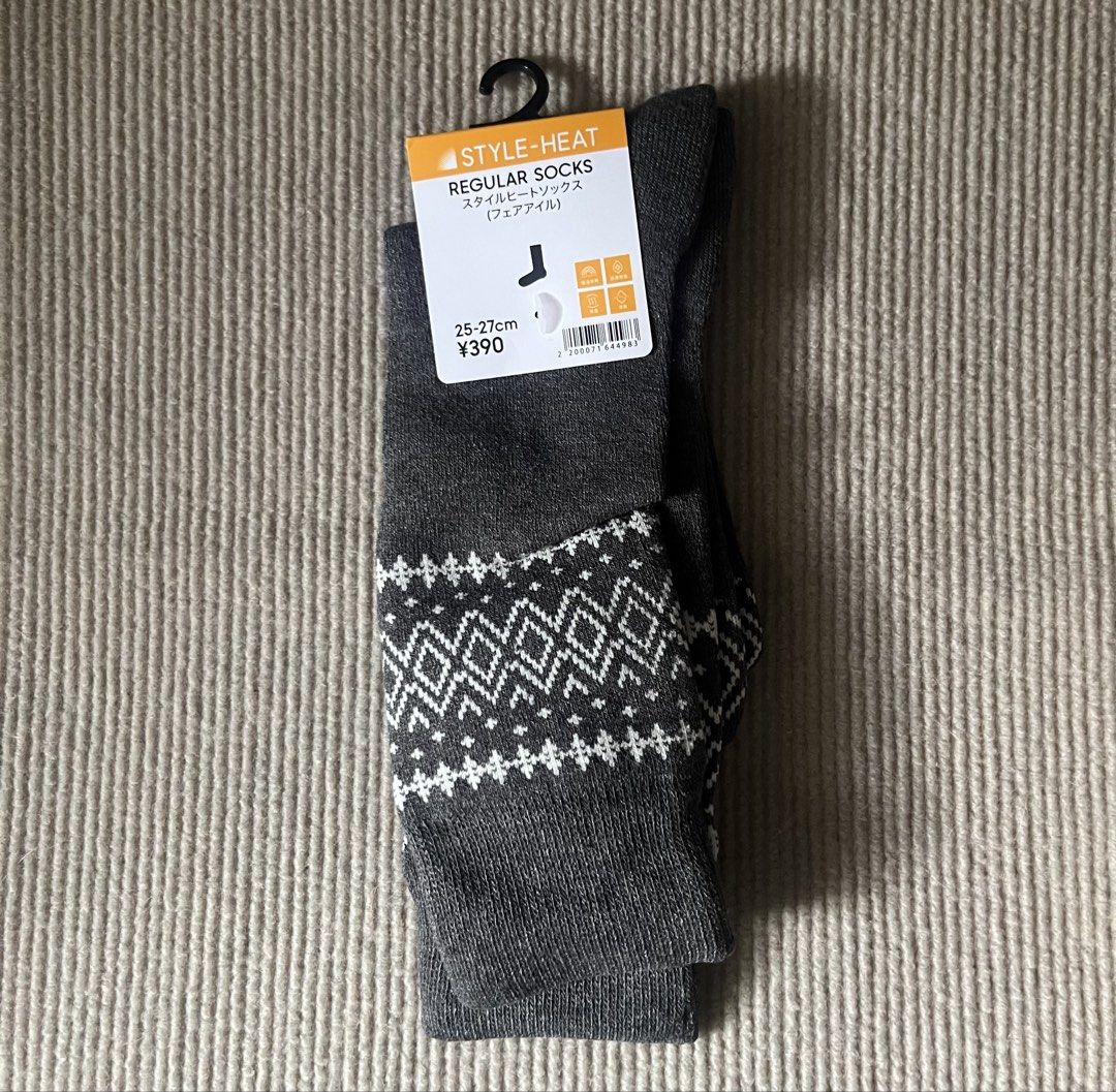 GU MEN Heattech/style heat Socks -Dark Gray (Category: Socks) located in Marikina City. Submitted by wearism (Listing ID 1445654101, Image 3). Description: 100% brand new and original GU. AVAILABLE UNTIL POSTED. Size: 25-27cm Color: Dark Gray -thick. Fit: fitted -regular length. Price is fixed. Php270.00. 1 pair left. No additional photos will be provided. However, i do send photo of your paid order before packing / pickup. Location: Marikina Shi