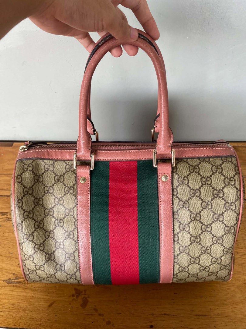 Gucci GG Boston Bag (Category: Luxury Bags & Wallets) located in Cagayan de Oro. Submitted by timeless.ph (Listing ID 1445614709, Image 3). Description: Size: Medium Condition: Very good Color rate: 9.7/10 Issue: missing sling, minor rubs & minimal sign of usage.
