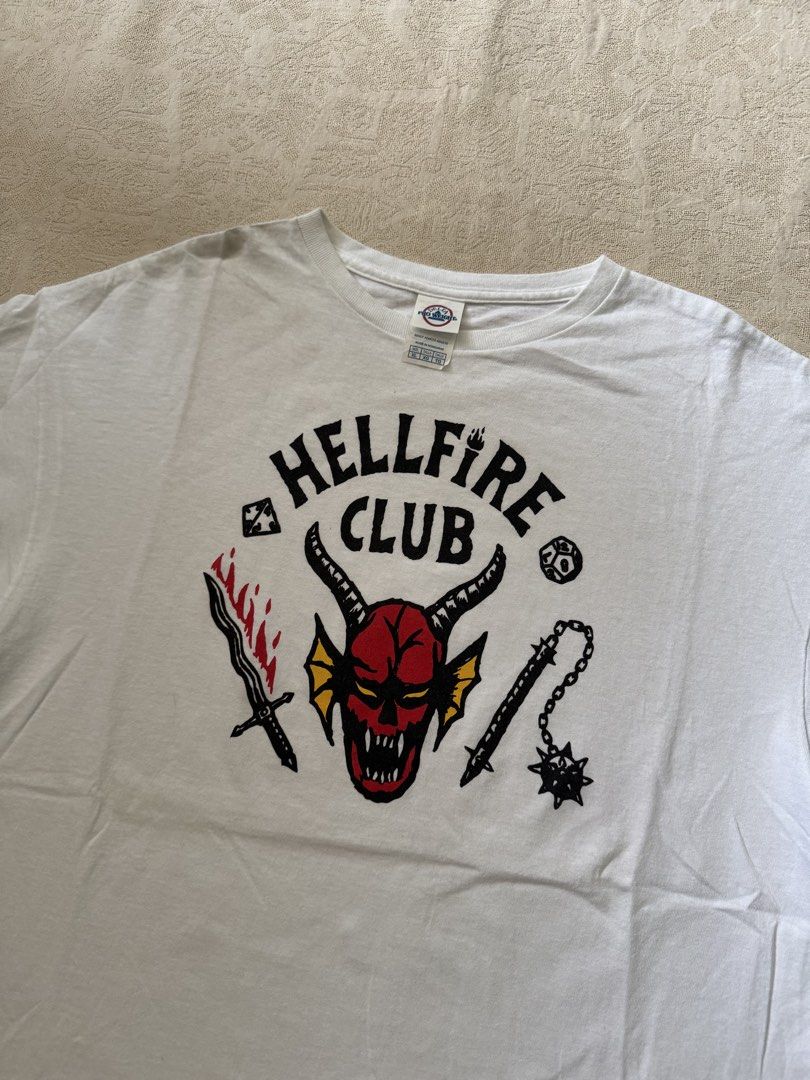 Hellfire Club Tee (Category: Tshirts & Polo Shirts ) located in Angeles City. Submitted by luigisells (Listing ID 1445623708, Image 3). Description: Size XL L28” W23.5” Excellent Condition Issue/s: none MOP: Gcash or Bank Transfer Courier: J&t Express.