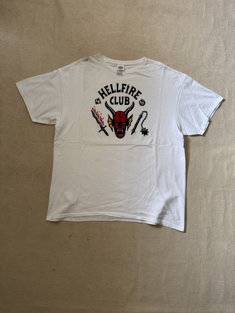 Hellfire Club Tee (Category: Tshirts & Polo Shirts ) located in Angeles City. Submitted by luigisells (Listing ID 1445623708, Image 1). Description: Size XL L28” W23.5” Excellent Condition Issue/s: none MOP: Gcash or Bank Transfer Courier: J&t Express.