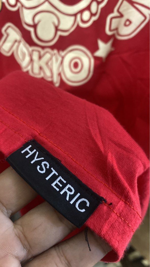 HYSTERIC GLAMOUR TOKYO TEE (Category: Tshirts & Polo Shirts ) located in Davao. Submitted by ronz31 (Listing ID 1445763497, Image 3). Description: HYSTERIC GLAMOUR TOKYO TEE WITH BACKHIT MADE IN JAPAN LARGE W:21" L:28 VGOOD CONDI 9/10 DM📩📩📩.