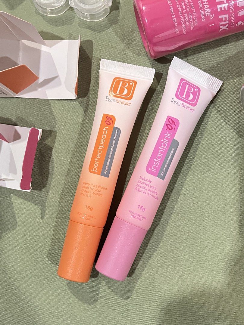 ALL BRAND. NEW InstaBeauté Blushes, Glamify Eyelash Curlers, Dazzle Me Setting Spray BUNDLE (Category: Makeup) located in Legazpi City. Submitted by kissandtellcloset (Listing ID 1445667584, Image 3). Description: ❗️❗️❗️₱850 ONLY❗️❗️❗️ - InstaBeauté Blushes: InstaPink & Perfect Peach - Glamify Eyelash Curlers: Maxi Curl & Extra Wide - Dazzle Me Setting Sprays: Get Grip Matte & Get Grip Prime & Set - Includes contact lens cases and lenses - Ideal 