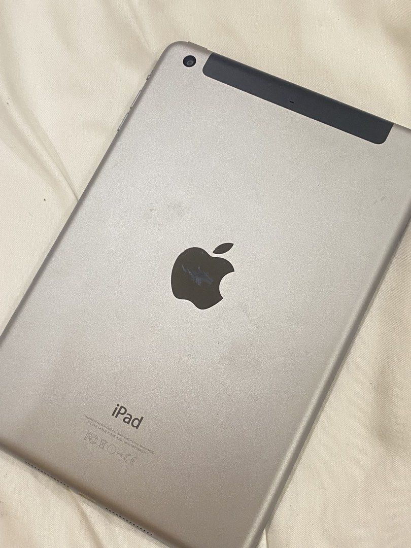 iPad Mini 3 16gb with Sim | Rush, Lady-Owned (Category: iPad) located in Quezon City. Submitted by christineea (Listing ID 1445787646, Image 3). Description: 🤍 Selling my lola’s iPad mini 3! Details ✅ Lady Owned ✅ No flaws, battery, screen, camera is still great— no cracks at all ✅ Comes with free ipad smart case! - Bought in 2020, only for reading and looking at recipes inside the house. - Has sim slot so you can use it to call as well. - Open 