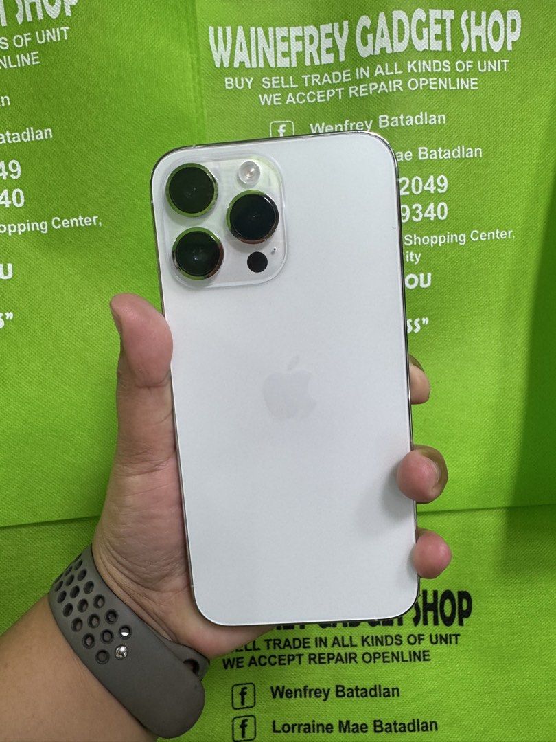 iPhone 14Promax 1tb (Esim Only) (Category: iPhone 14 Series) located in San Juan City. Submitted by wainefreygadgetshop (Listing ID 1445693676, Image 1). Description: iPhone 14Promax 1tb (Esim Only) (E-SIM ONLY) MAY TRUE TONE MAY FACE I.D 87% BATTERY HEALTH NO REPAIR HISTORY NO HIDDEN ISSUE TEST TO SAWA BAGO BAYARAN NOTE: HINDI PEDE PHYSICAL SIM ,E-SIM LANG PWEDE NO SIM RESTRICTIONS Buy at your own risk 😊 For fast transaction call/text 092794520