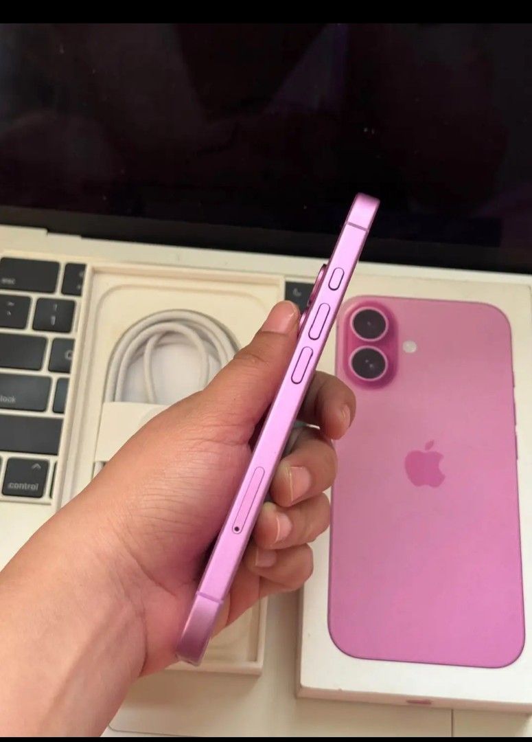 IPHONE 16 PINK 128GB (Category: iPhone 16 Series) located in Las Pinas. Submitted by happyearth_df9502 (Listing ID 1445681760, Image 3). Description: SALE \SWAP iPhone 16- pink 128GB • 7 months old •under warranty until OCTOBER 8 2026 • Battery Health: 100%🔋 • ZP/A Variant 🇵🇭 • NTC Approved • Factory Unlocked (Openline) •CC 157 • All working • No issues Inclusions: • Case • Charging Cord • original box.