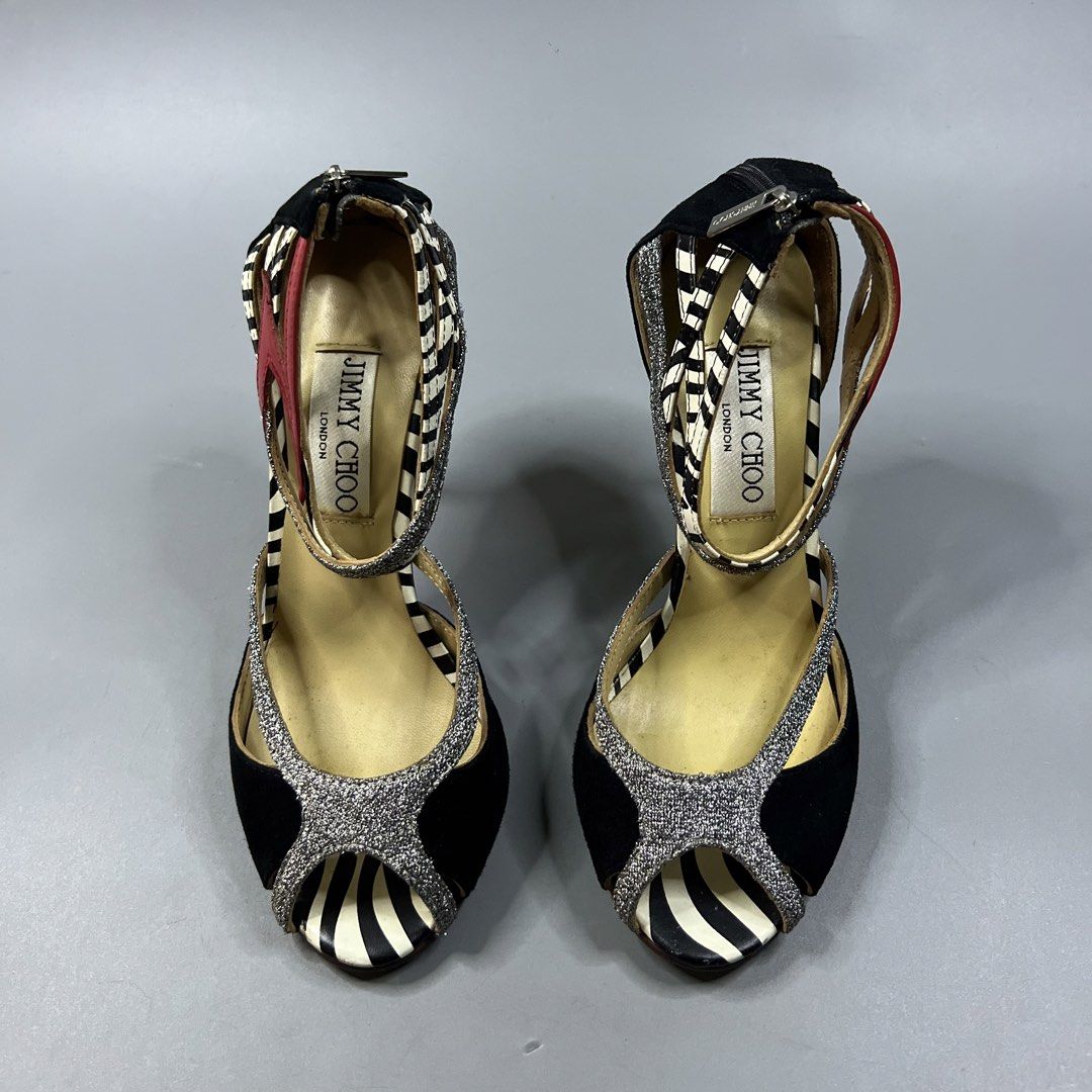 Jimmy Choo - Zebra Pattern Animal Print Kitten Heels (Category: Heels) located in Paranaque City. Submitted by millennial_goodz (Listing ID 1445752446, Image 2). Description: WTS Jimmy Choo - Zebra Pattern Animal Print Kitten Heels Size 36 Excellent condition Authentic Pair only P2,150 only DM.