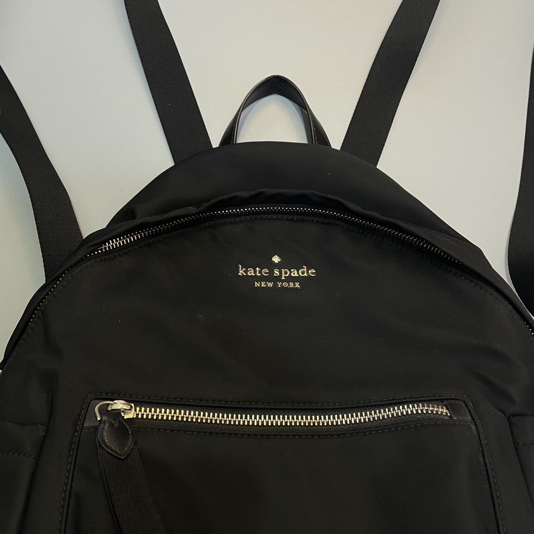 Kate Spade Chelsea Medium Backpack (Category: Luxury Bags & Wallets) located in Baguio. Submitted by 2ndstory.vntg (Listing ID 1445736171, Image 2). Description: KATE SPADE CHELSEA MEDIUM BACKPACK🔥 Authentic💯 Good as new, used around 4 times only. No issues. ✨Includes an exterior front zip pocket, side pockets, and a two-way spade jacquard lining. ✨Approximately 13.7"h x 10.4"w x 7.2"d. 🏷️₱3,500 — free shipping! 📍Baguio City.