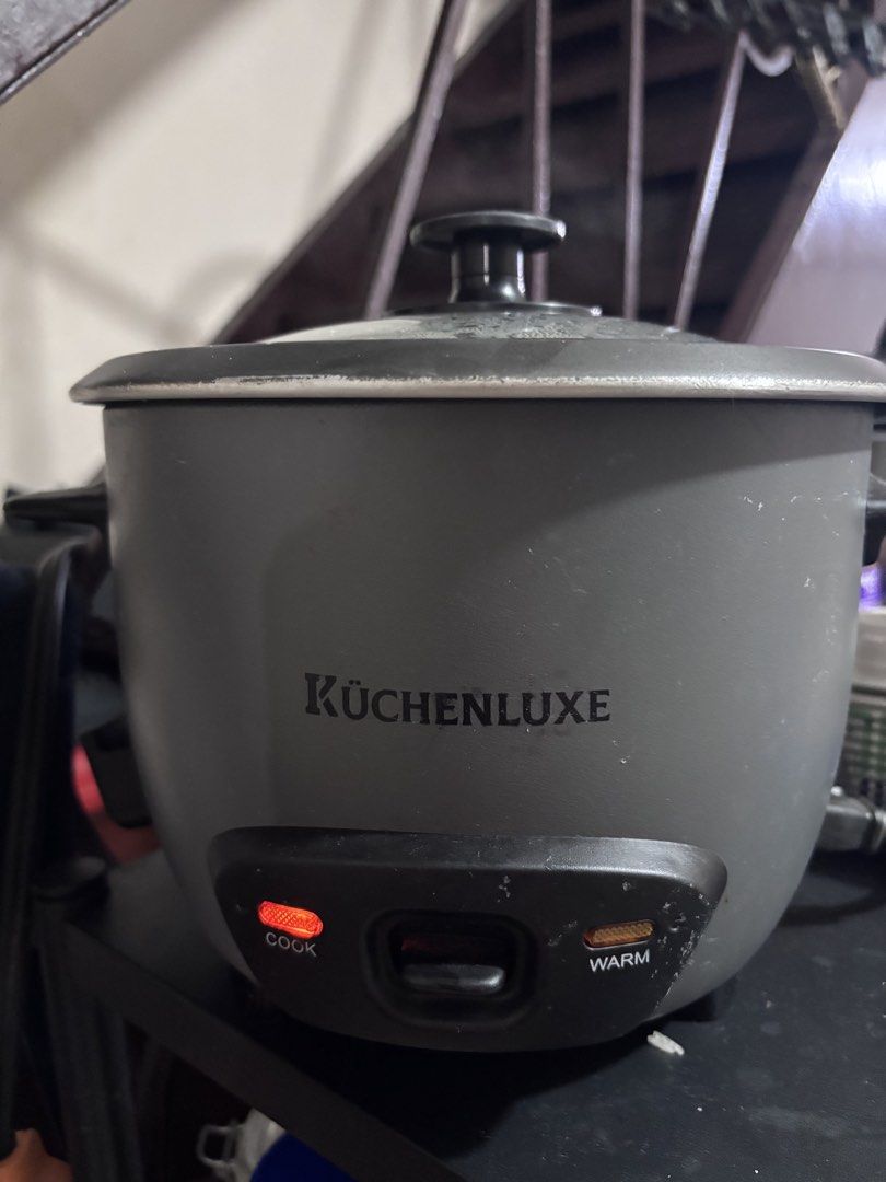 Kuchenluxe and Asahi Rice Cooker (Category: Cookers) located in Quezon City. Submitted by GlamourD (Listing ID 1445765801, Image 2). Description: - Kuchenluxe 6-cup Rice Cooker - Asahi 8 cup Rice Cooker - Features 'Cook' and 'Warm' settings - Power cord is attached and included - Perfect for everyday use in your kitchen - both pots halos removed na yung teflon, expect dents and scratches. - Will clean the item before ship-out. I’m waiting for my 