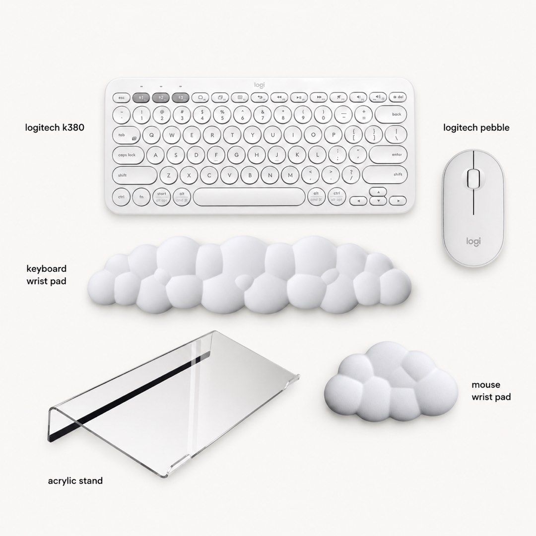 Logitech K380 + Pebble Mouse Aesthetic Desk Bundle (Category: Computer Keyboard) located in Bulacan. Submitted by coolturedclothes (Listing ID 1445746021, Image 1). Description: Logitech K380 Keyboard + Logitech Pebble M350 Mouse Bundle 🤍 Selling my Logitech keyboard and mouse set since I’m upgrading my setup. Both are used but still in good working condition and perfect for work-from-home, school, or minimalist desk setups. Inclusions: • Logite
