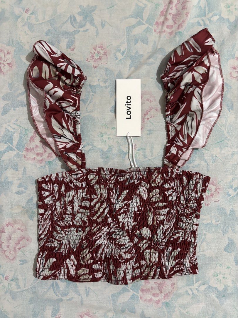 lovito boho summer two piece set (Category: Sets or Coordinates) located in Paranaque City. Submitted by backburnt (Listing ID 1445747666, Image 3). Description: lovito two piece set - brand new with tags, still in original packaging - smocked top, flowy skirt - dm for measurements/questions!.