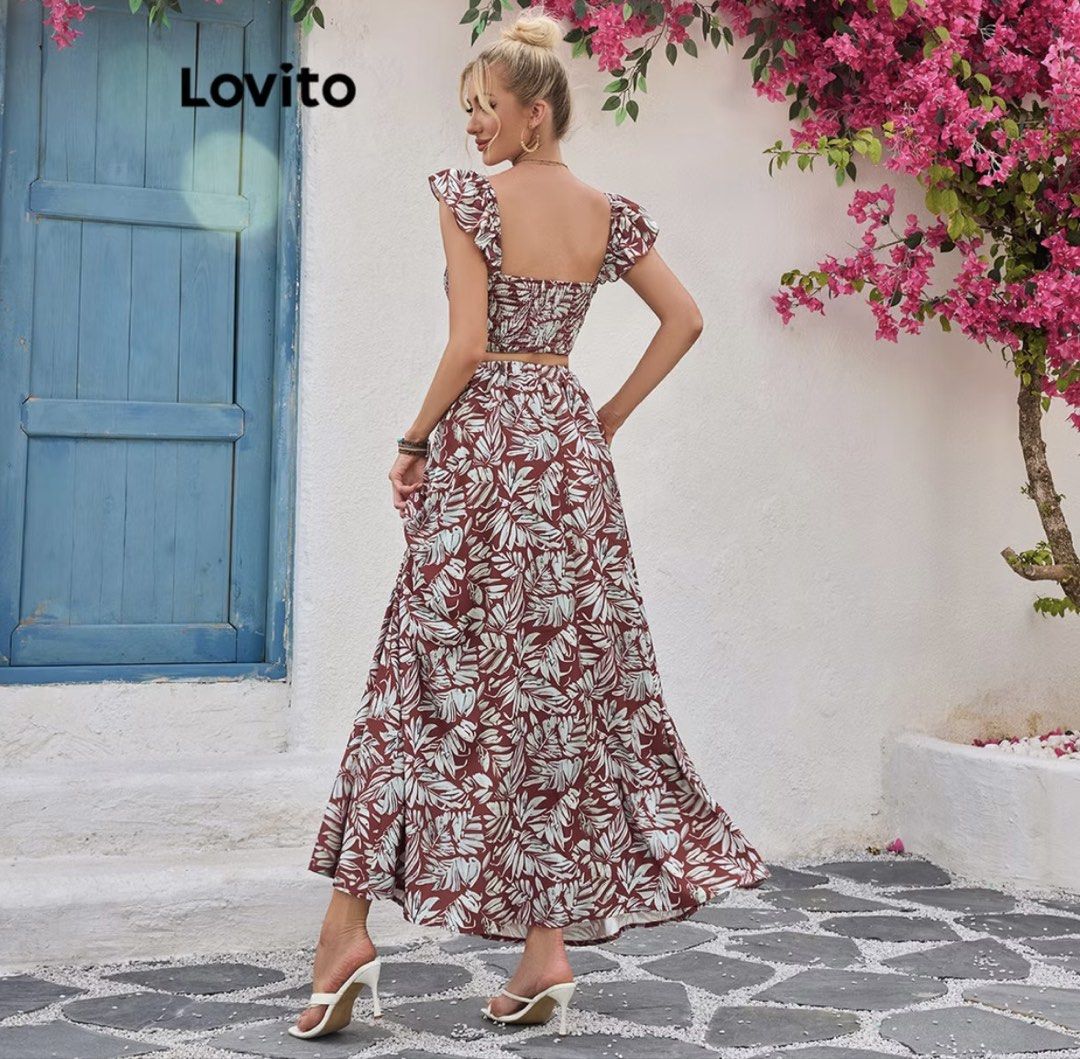 lovito boho summer two piece set (Category: Sets or Coordinates) located in Paranaque City. Submitted by backburnt (Listing ID 1445747666, Image 2). Description: lovito two piece set - brand new with tags, still in original packaging - smocked top, flowy skirt - dm for measurements/questions!.