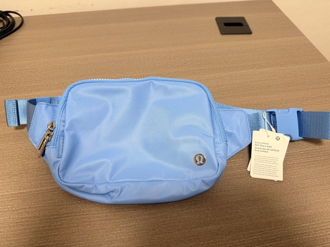 Lululemon Everywhere Belt Bag 2L (Large) (Category: Cross-body Bags) located in San Pedro. Submitted by cheetos.potato (Listing ID 1445720556, Image 1). Description: - Original Price: $48 (₱2,943) - Main zippered compartment - Interior mesh pocket - Adjustable strap with buckle closure - Ideal for everyday use or travel - Comes with original tags.